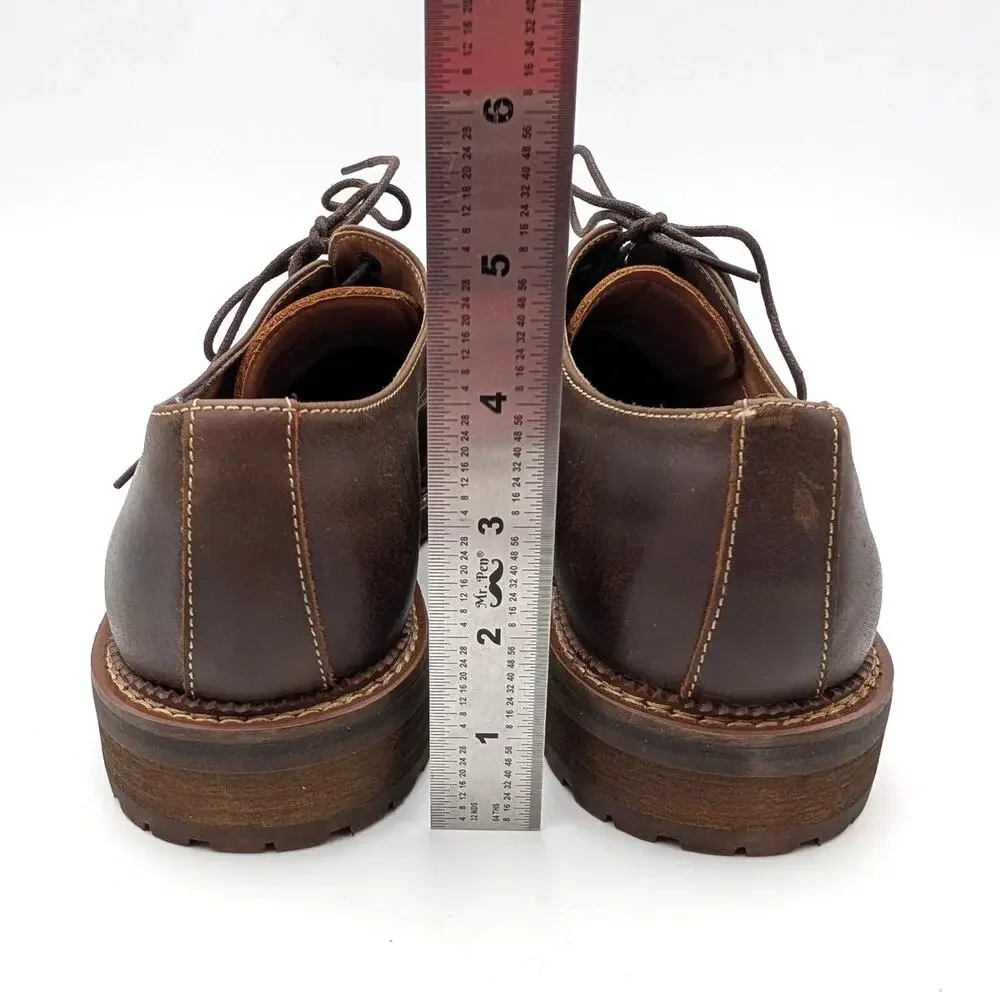 Steve Madden Nashh Lace-Up Oxford Shoes Men's Brown Leather Size US9M EU42